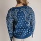 &Merci - Damask Dot V-neck Cardigan