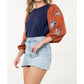 Thml - Mixed Media Knit Top