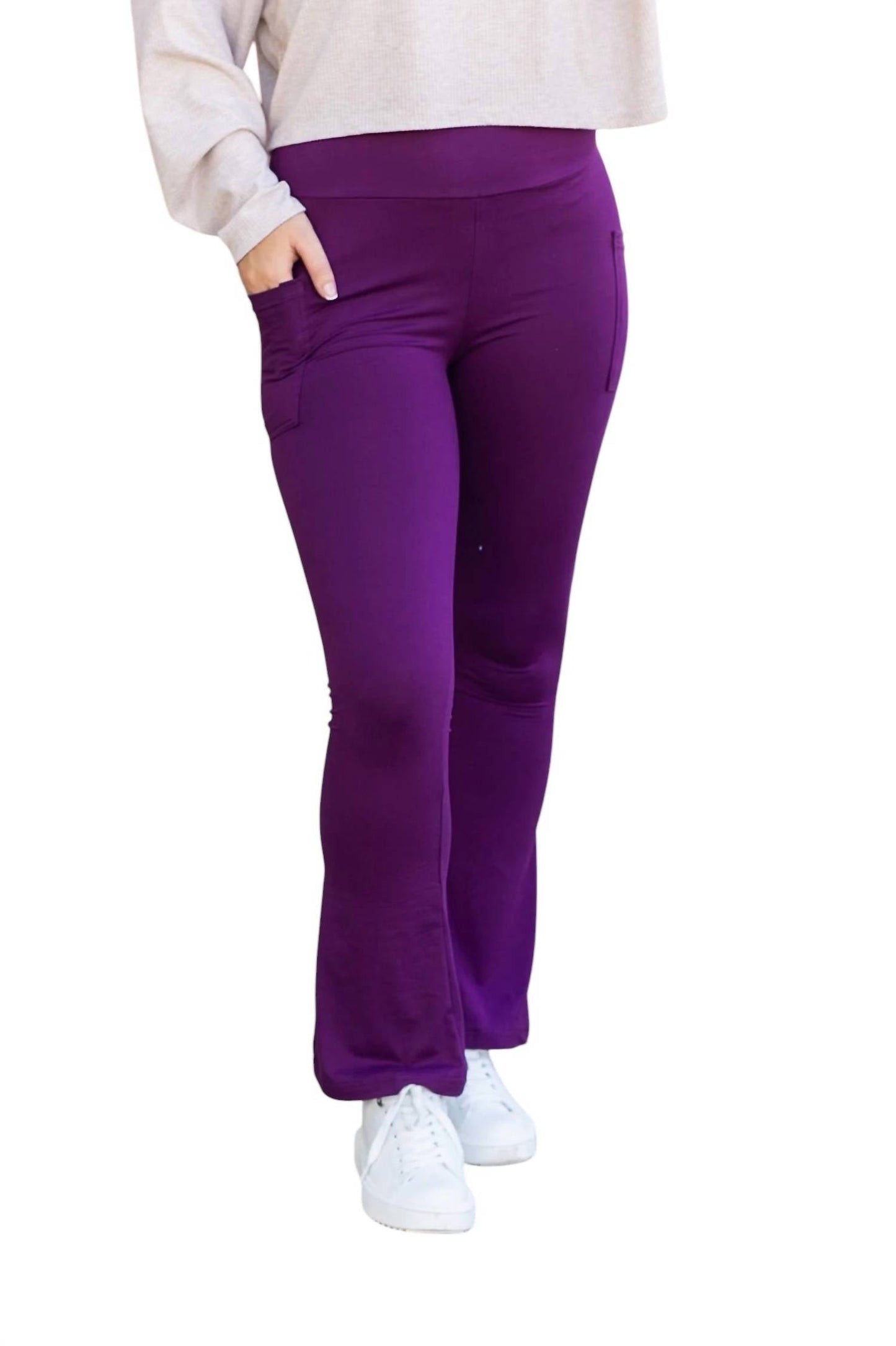 Julia Rose - Reese Flare Leggings With Pockets