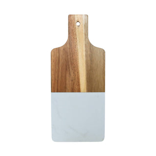 Creative Gifts International - Marble and Acacia Wood Handled Board