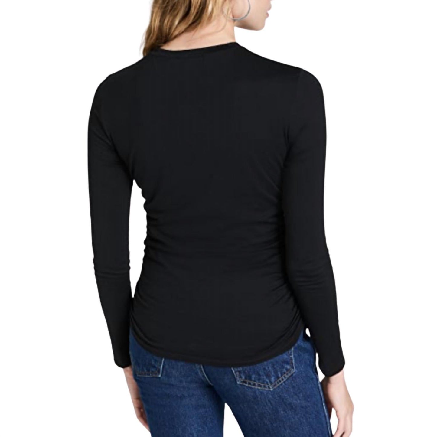 Theory - Ruched Tiny Long Sleeve Tee