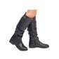 Qupid - Women's Slouchy Crinkle Boots