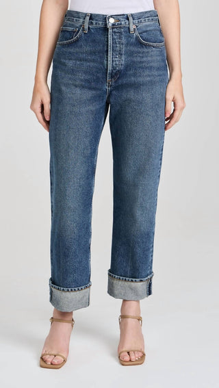 Agolde - Calça Jeans Reta Fran Low Slung