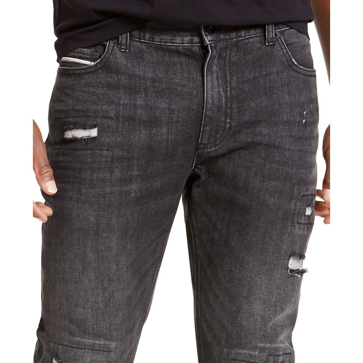 Sun + Stone - Men's Union Slim- Fit Distressed Jeans