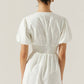 Astr - Citrine Linen Bow Front Midi Dress