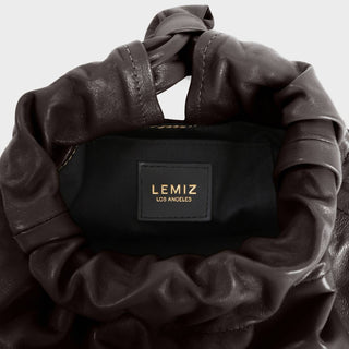 Lemiz - Bolsa de mão feminina Mariposa Twist de couro