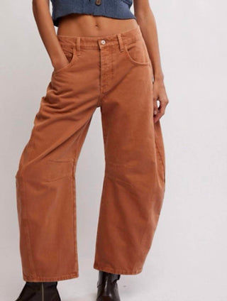 Free People - Calça Jeans Barril Boa Sorte