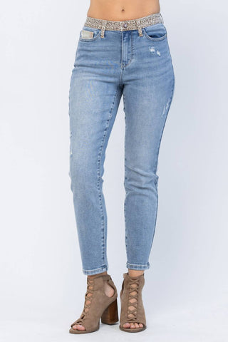 Judy Blue - Calça Jeans Slim Fit de Cintura Alta