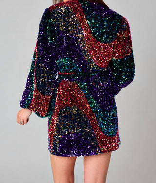 Buddylove - Adeline Sequin Wrap Dress