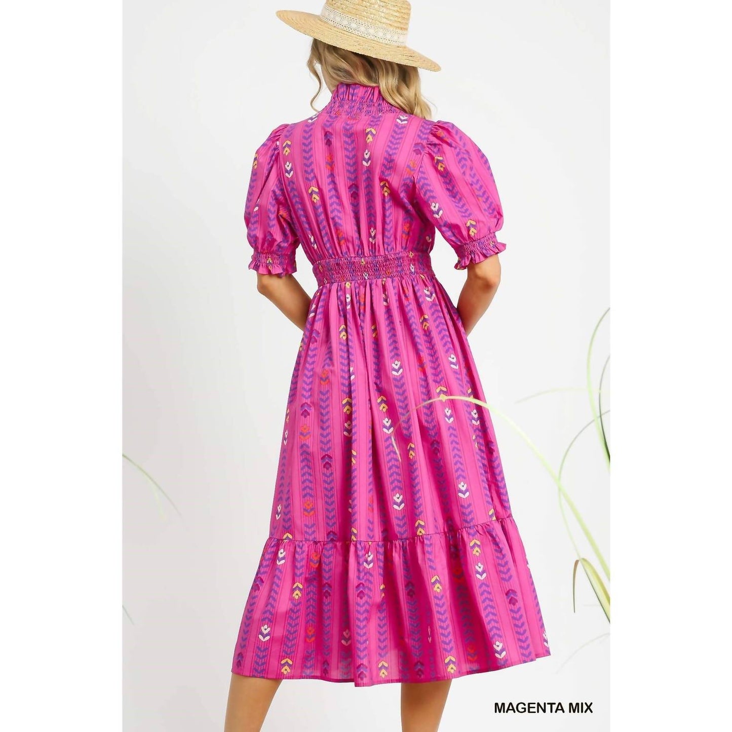 Style Usa - Ruffle Smocked Midi Dress