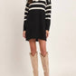 Able - Stripe Collared Mini Sweater Dress