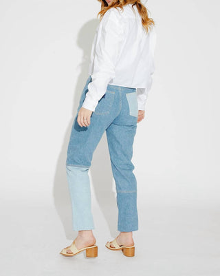 Ganni - Cutline Denim Swigy Pants