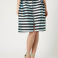 Topshop - Striped A Line Scuba Skirt