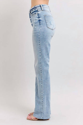 Judy Blue - Calça jeans estilo pai de cintura média