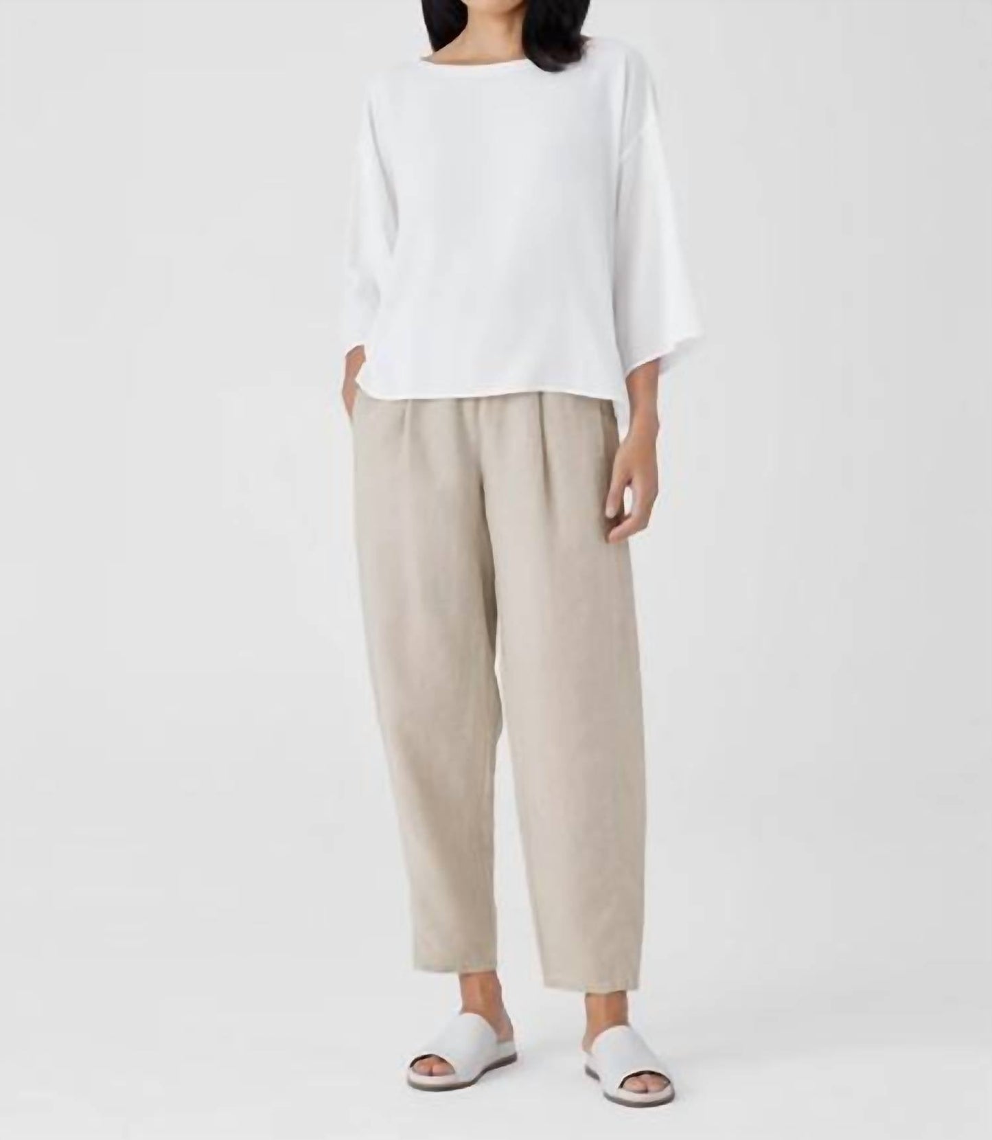 Eileen Fisher - Linen Ankle Pleated Lantern Pant