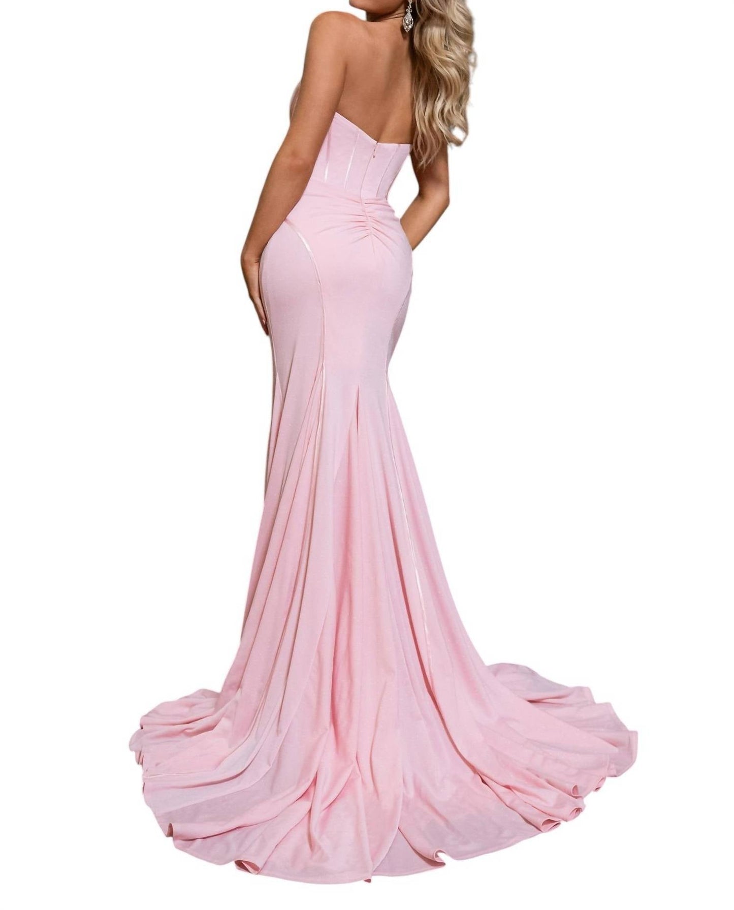Rachel Allan - Figure-hugging Strapless Prom Dress
