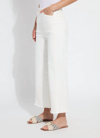 Lysse - Calça jeans feminina Noah com cintura alta e pernas largas e franjas