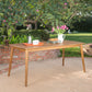 Outdoor Dining Table with Teak Frame