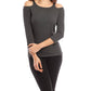 French Kyss - Leah Open Shoulder Top