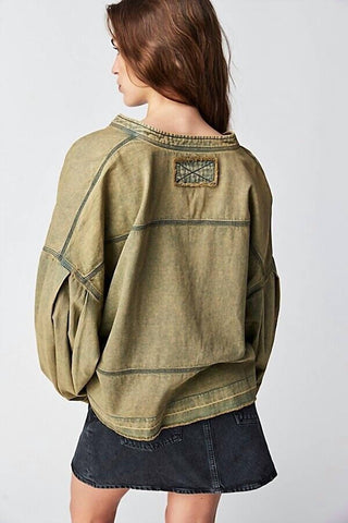 Free People - Blusa jeans grande Jude