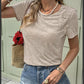 1 The Woman - Lace Patched Round Neck Tee