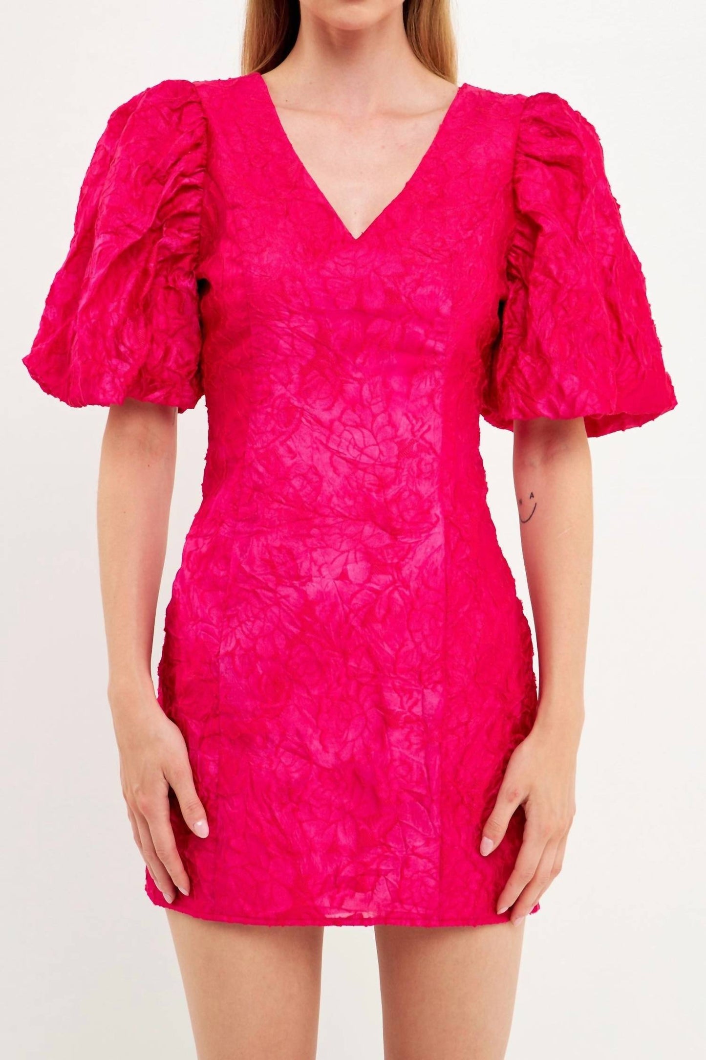 Endless Rose - Puff Sleeve Mini Dress
