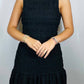 Miou Muse - Ruched Ruffle Tiered Mini Dress