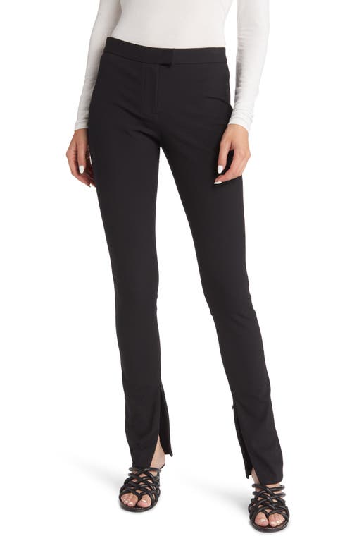 rag & bone ICONS Rebecca Zip Cuff Slim Leg Pants in Black, Size 16