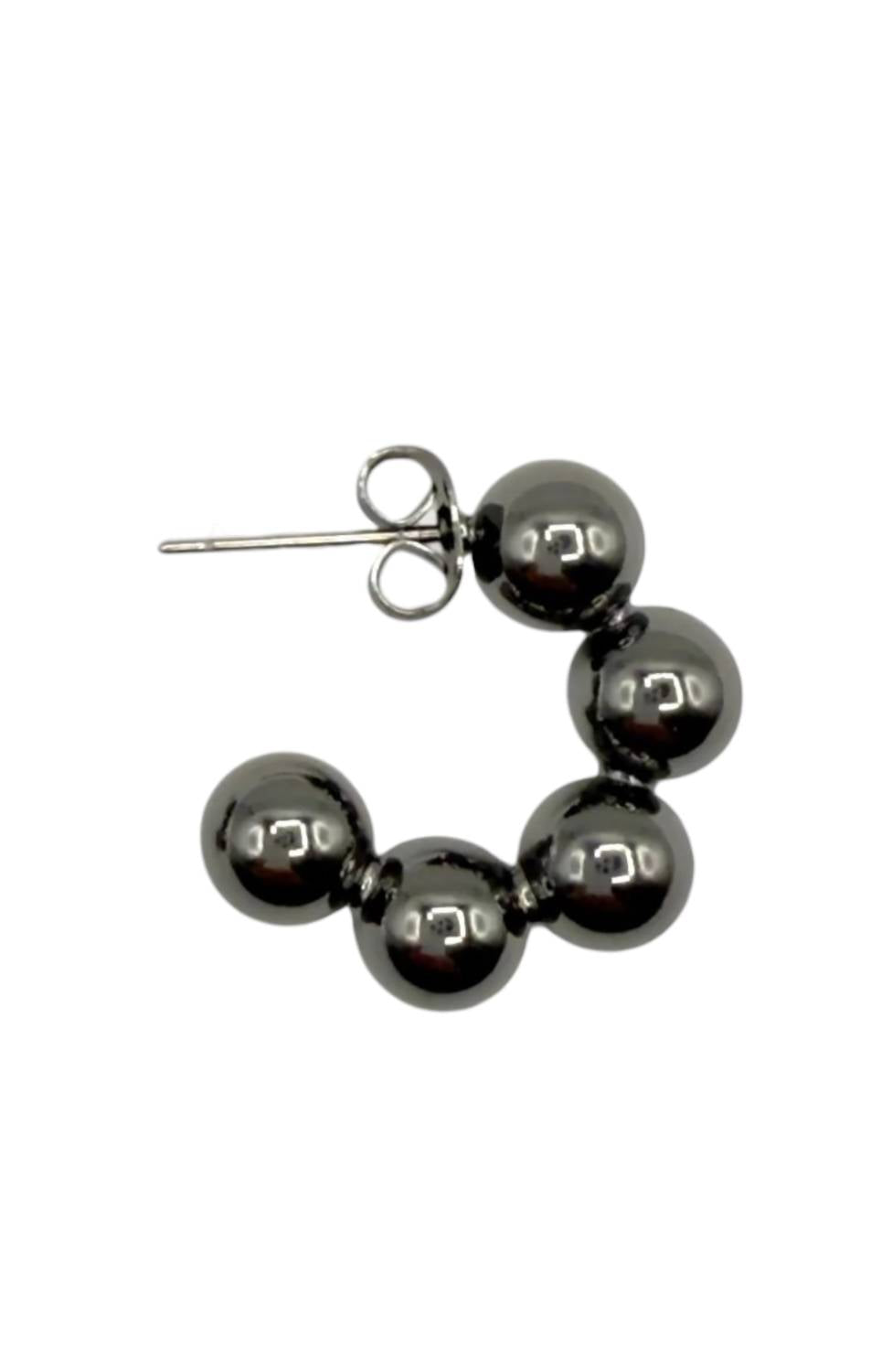 Jagged Halo Jewelry - Women's Orbit Bead Hoop Earrings
