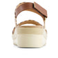 Andrea - Women's Flat Sandals With Hook And Loop Sling And Serrated Sole