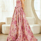 Amelia Couture - Strapless Flower Bow Detail Prom Gown