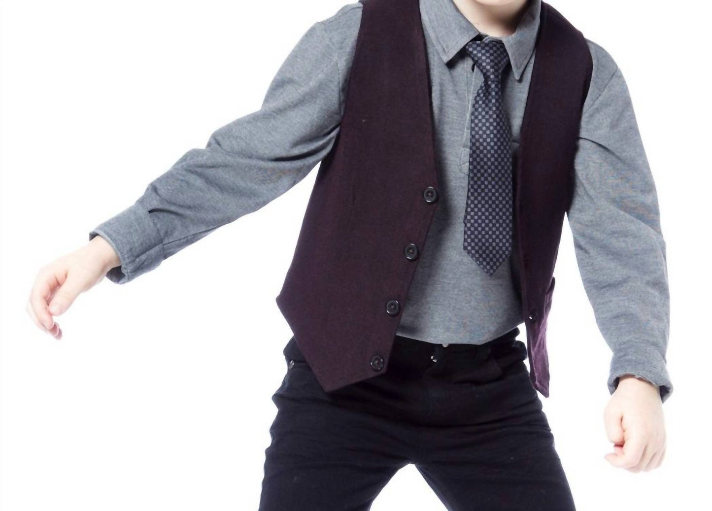 Deux Par Deux - Boys' Suit Up Twill Vest