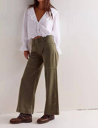 Free People - Calça jeans Benji Relaxed Wide Leg