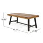 Carlisle - Industrial Coffee Table With And Slat Panel Design - Natural