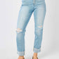 Judy Blue - Boyfriend Mid Rise Star Pocket Jeans