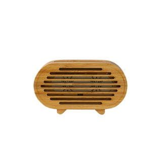 Creative Gifts International - Amplificador de bambu/Suporte de telefone oval