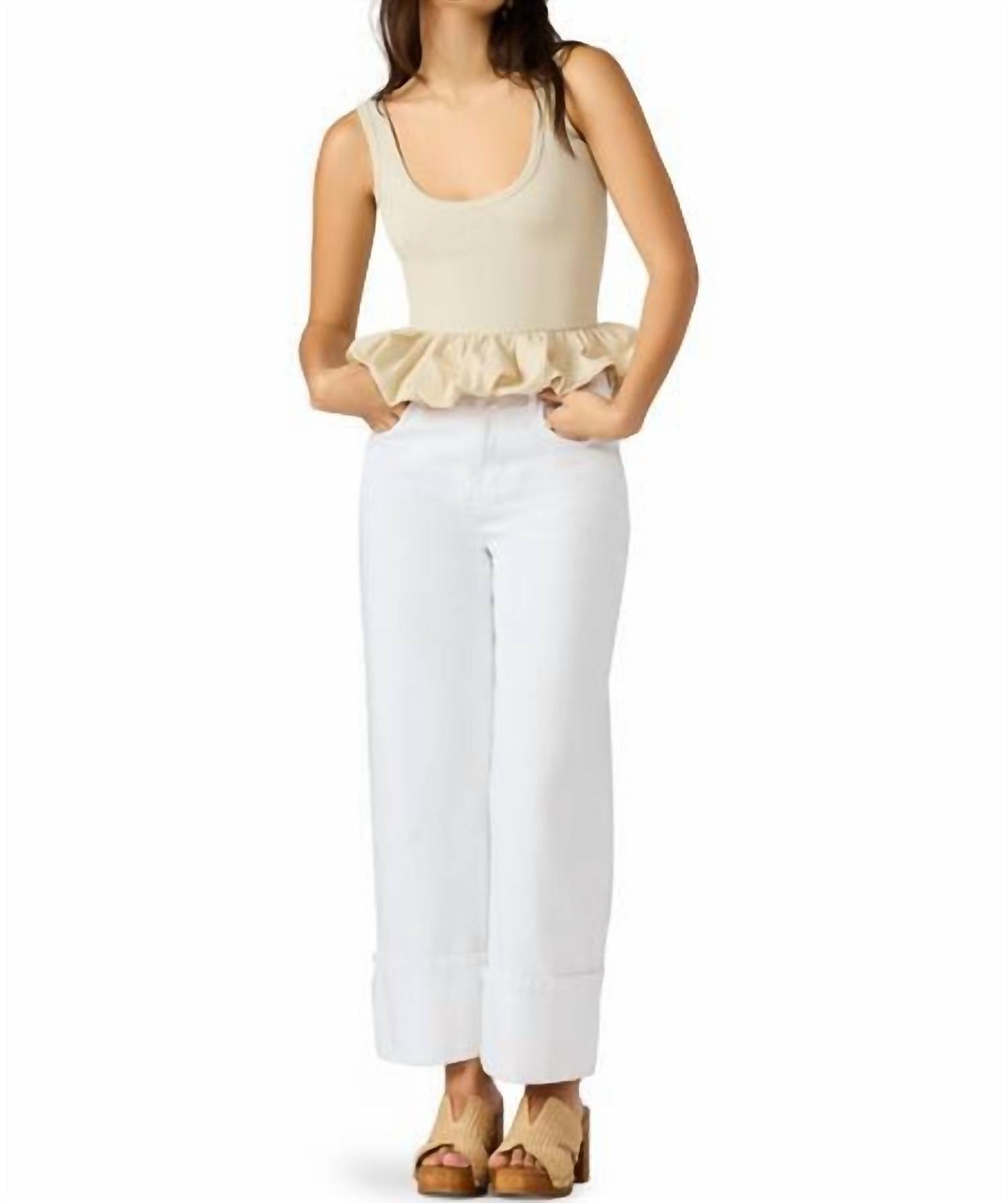 Steve Madden - Jess Ruffle Hem Rib Tank