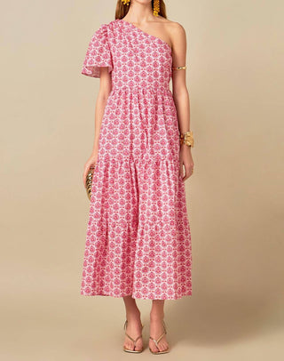 English Factory - Vestido longo floral de um ombro só