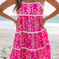Aapparella - Floral Print Trim Dress