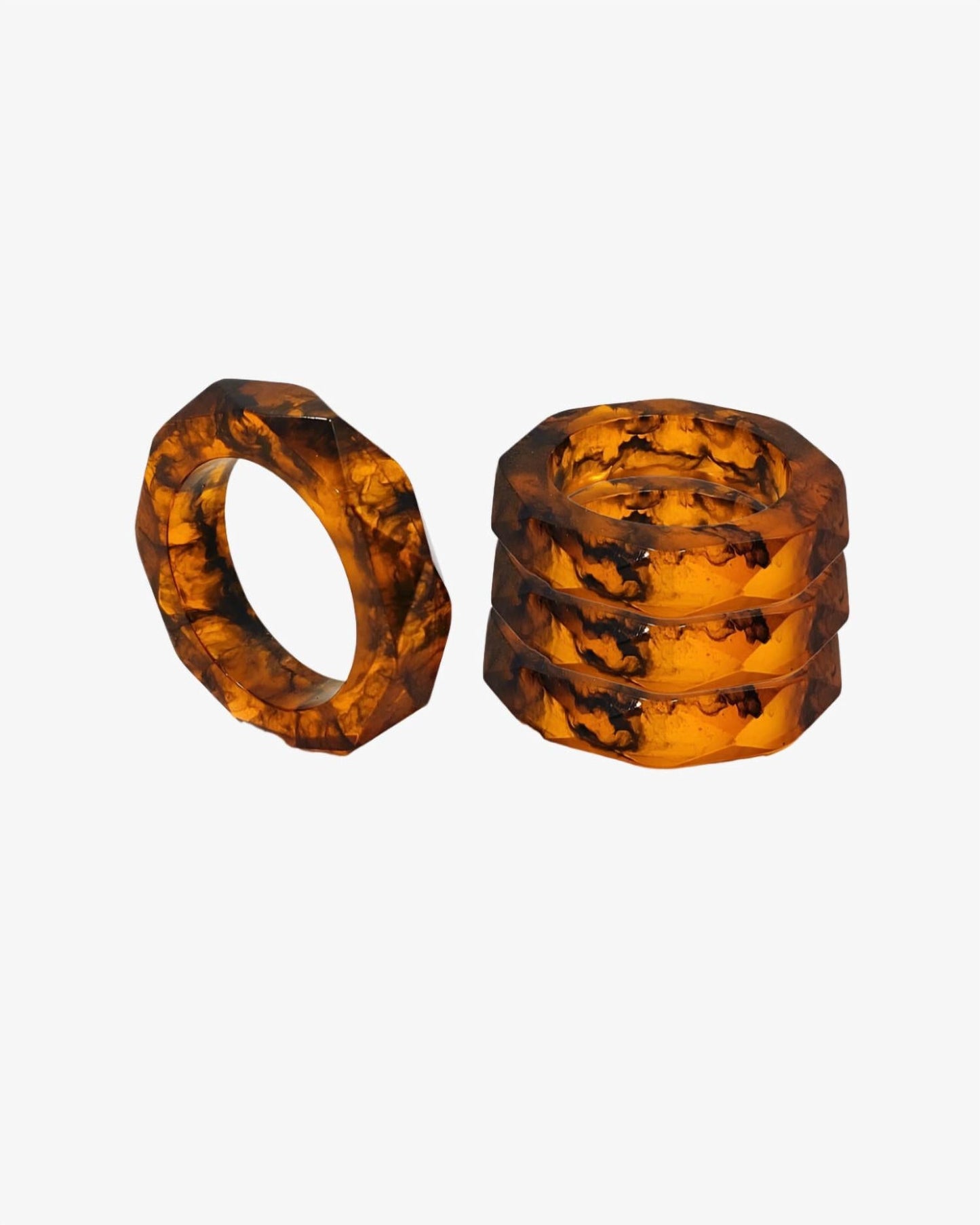 Borrowed Blu - Prism Napkin Rings Set Of 4