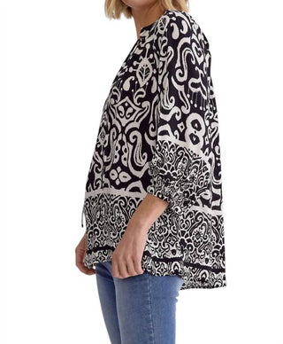 Entro - Renee Paisley Print 3/4 Sleeve Tunic