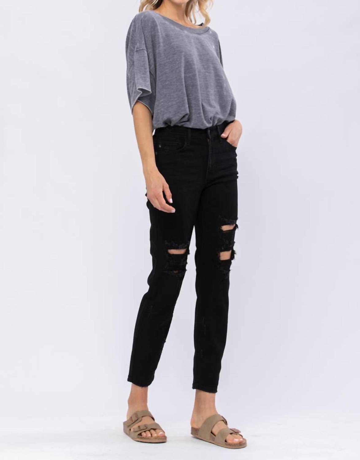 Judy Blue - High Waist Boyfriend Jeans