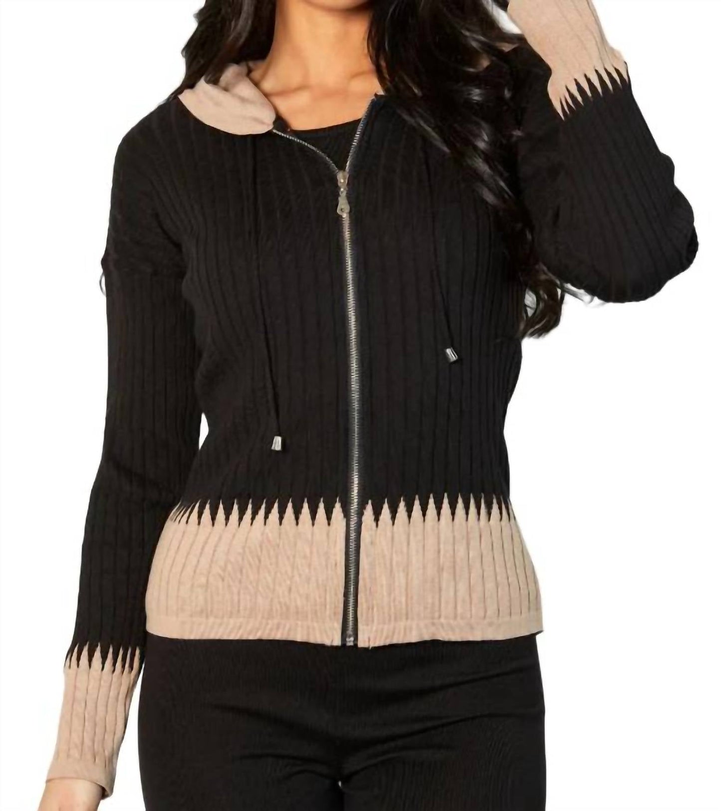 Angel Apparel - Zip Hoodie Ribbed Cardigan