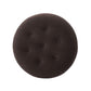 Yolanda 24" Round Upholstered Accent Ottoman - Deep Brown Velvet