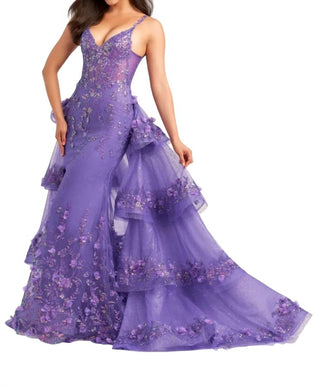Ellie Wilde - Vestido longo formal de baile com glitter