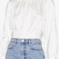 Frame - Foldover Mock Neck Blouse