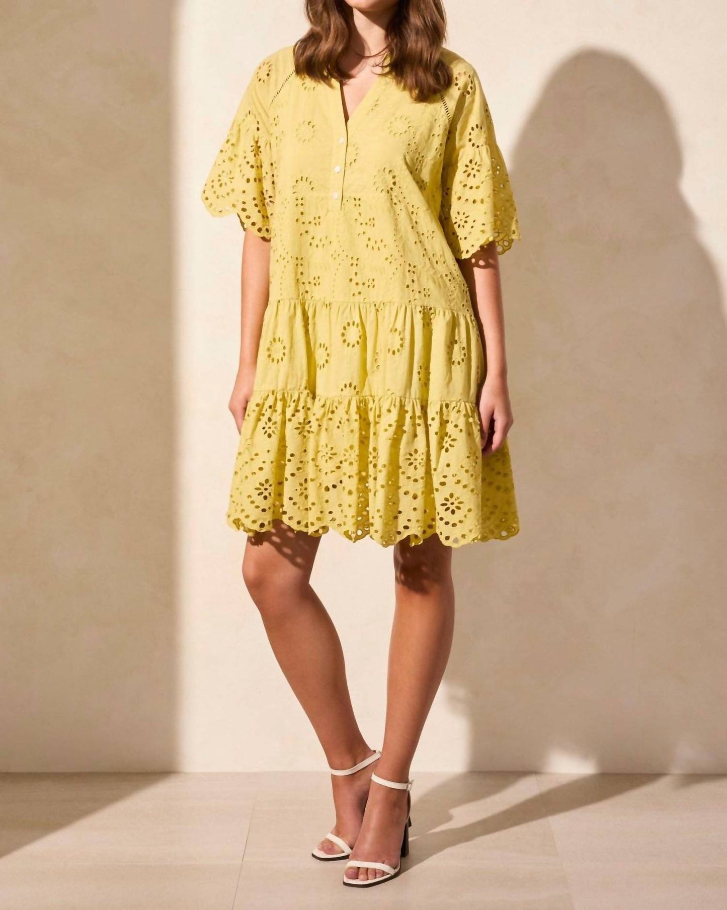 Tribal - Tootie Mixed Eyelet Dress