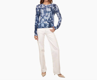 Autumn Cashmere - Floral Print Crew Sweater