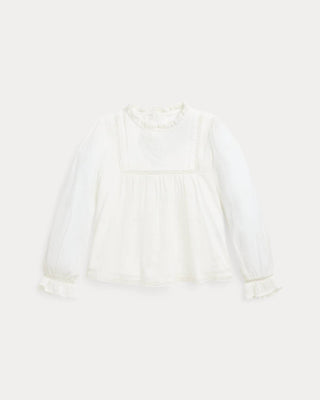 Polo Ralph Lauren - Blusa de voile de algodão bordado