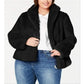 Women's Faux Teddy Coat - Black